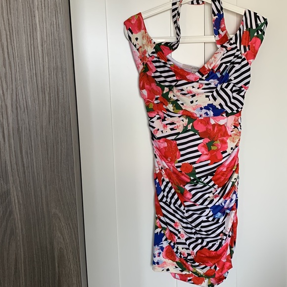 Guess Floral and Stripe mini Dress - Picture 3 of 6